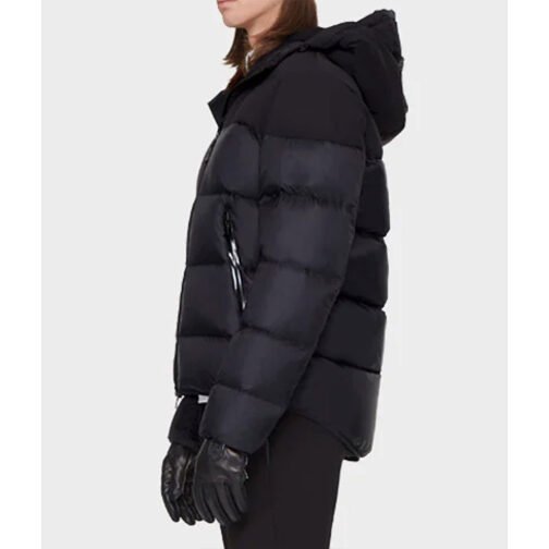 The Recruit Noah Centineo Black Down Hooded Jacket - Image 4