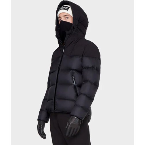 The Recruit Noah Centineo Black Down Hooded Jacket - Image 5