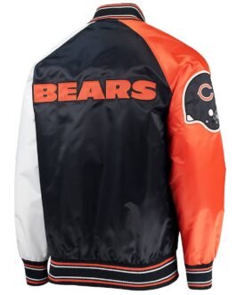 The Reliever Chicago Bears Satin Blue Jacket