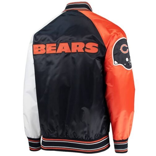 The Reliever Chicago Bears Satin Blue Jacket - Image 2