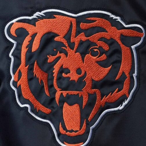 The Reliever Chicago Bears Satin Blue Jacket - Image 4