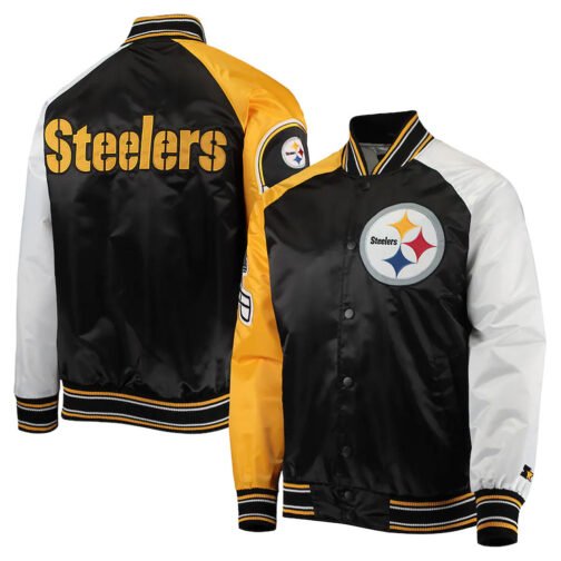 The Reliever Pittsburgh Steelers Varsity Satin Jacket - Image 3