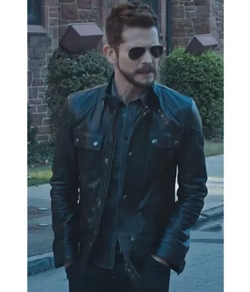 Matt Czuchry The Resident Season 05 Biker Black Leather Jacket - Image 7