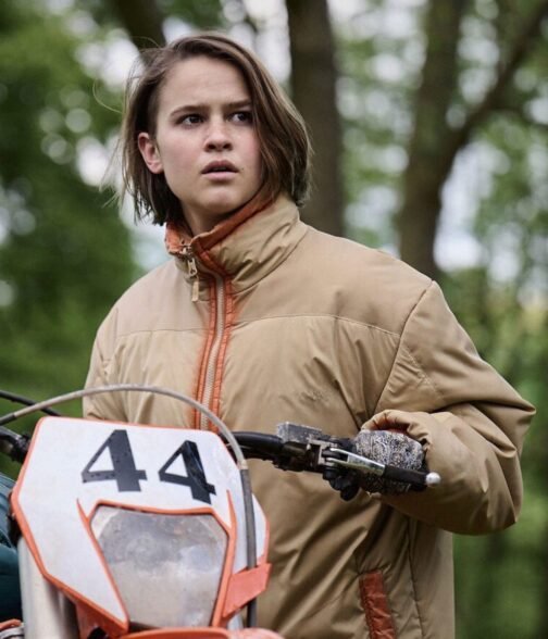 The Rising Clara Rugaard Puffer Brown Jacket - Image 2