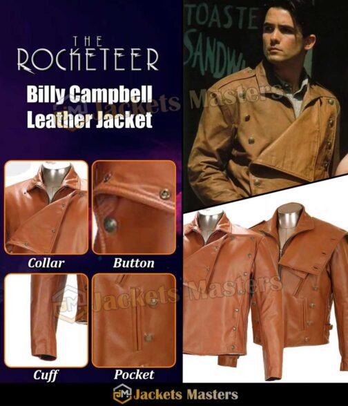The Rocketeer Billy Campbell Leather Jacket - Image 12