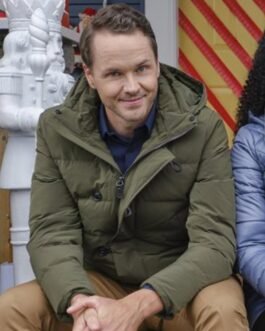 The Santa Stakeout Paul Campbell Green Puffer Jacket