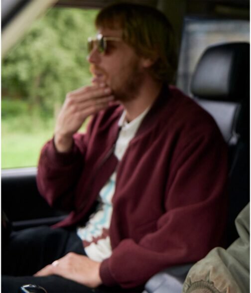 The Score Johnny Flynn Maroon Wool Jacket - Image 2