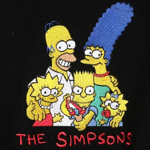 The Simpsons Black and Red Varsity Jacket - Image 6