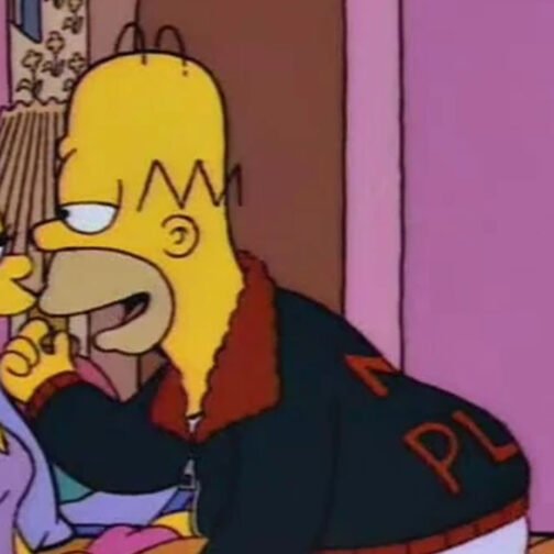 The Simpsons Homer Simpson Navy Bomber Jacket - Image 10