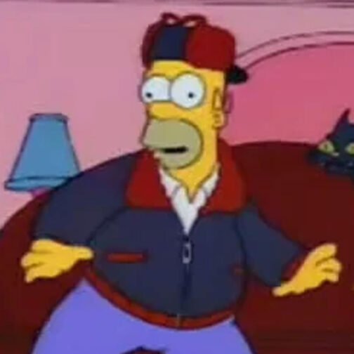 The Simpsons Homer Simpson Navy Bomber Jacket - Image 11