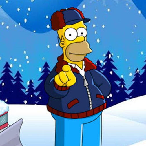The Simpsons Homer Simpson Navy Bomber Jacket - Image 2