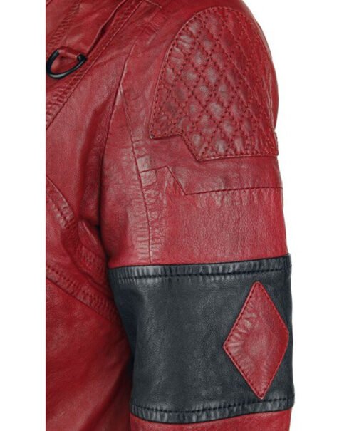 Harley Quinn Live Fast Die Clown Leather Jacket - Image 4
