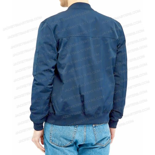 The Terminal List Chris Pratt Blue Bomber Jacket - Image 4