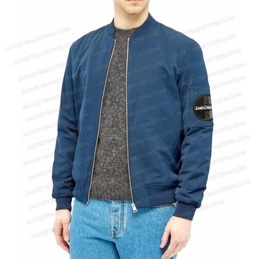 The Terminal List Chris Pratt Blue Bomber Jacket - Image 3
