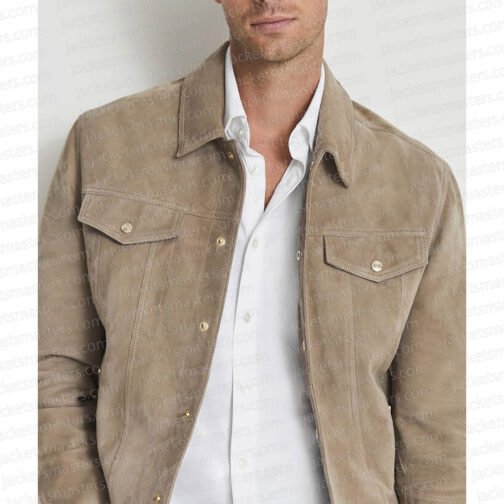 The Terminal List Marco Rodríguez Suede Trucker Jacket - Image 4