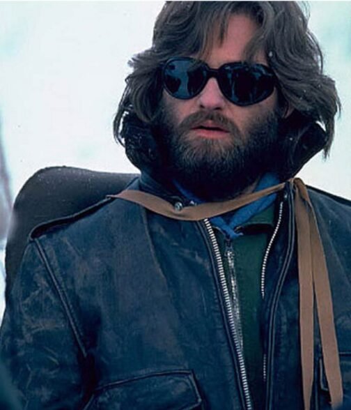 The Thing Kurt Russell Leather Jacket with Fur Collar - Image 3