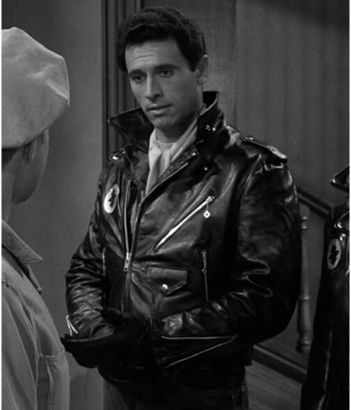 Narrator The Twilight Zone Motorcycle Black Leather Jacket - Image 2