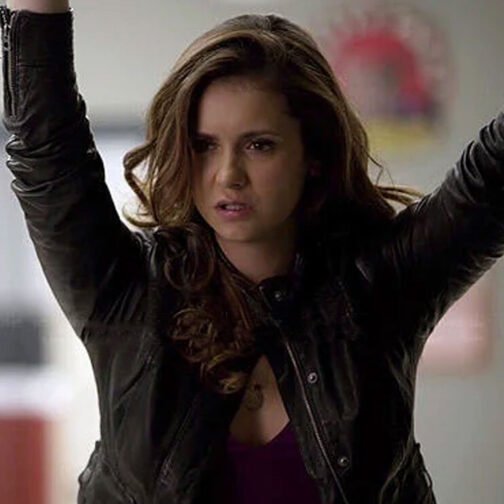 The Vampire Diaries S06 Nina Dobrev Leather Jacket - Image 2