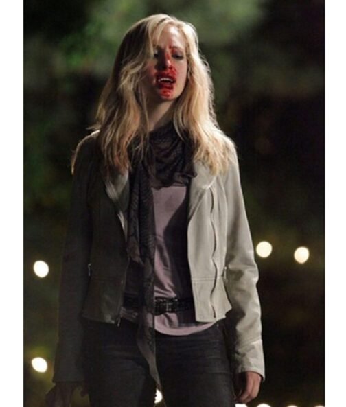 The Vampire Diaries Season 2 Candice King Leather Jacket - Image 2