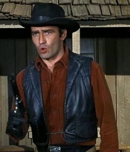 James Drury The Virginian Cowboy Leather Vest - Image 7