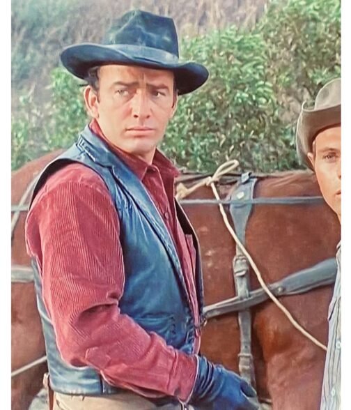 James Drury The Virginian Cowboy Leather Vest - Image 13