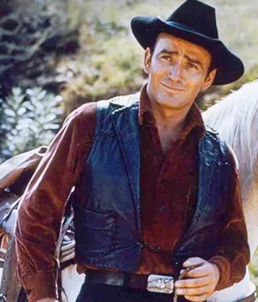 James Drury The Virginian Cowboy Leather Vest - Image 12