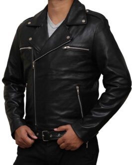 Negan The Walking Dead Black Leather Jacket