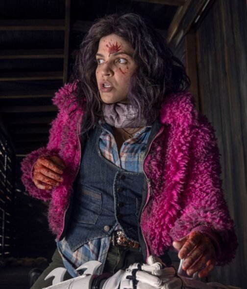 The Walking Dead Season 10 Princess Sherpa Pink Jacket - Image 8