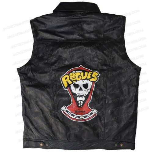 Rogues The Warriors Black Leather Vest - Image 4