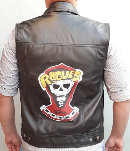 Rogues The Warriors Black Leather Vest