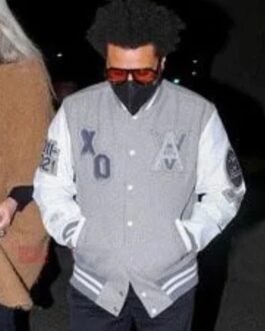 XO The Weeknd HOB 10 Year Letterman White/Grey Jacket