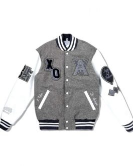 XO The Weeknd HOB 10 Year Letterman White/Grey Jacket