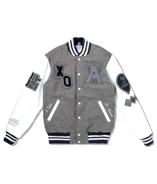 XO The Weeknd HOB 10 Year Letterman White/Grey Jacket