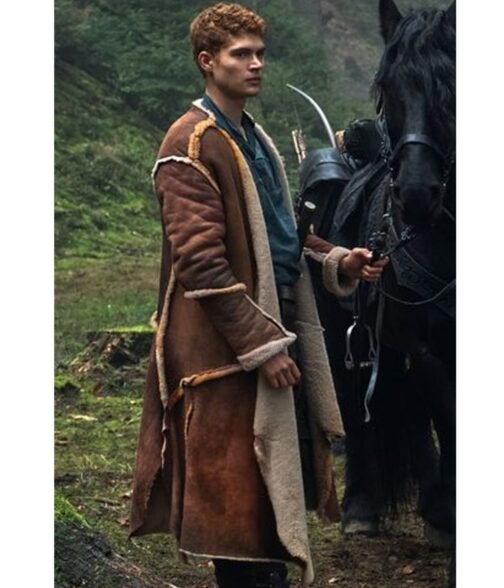 Josha Stradowski The Wheel of Time Brown Leather Coat - Image 4