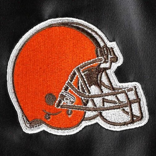 The Wild Collective Cleveland Browns Metallic Black Jacket - Image 4
