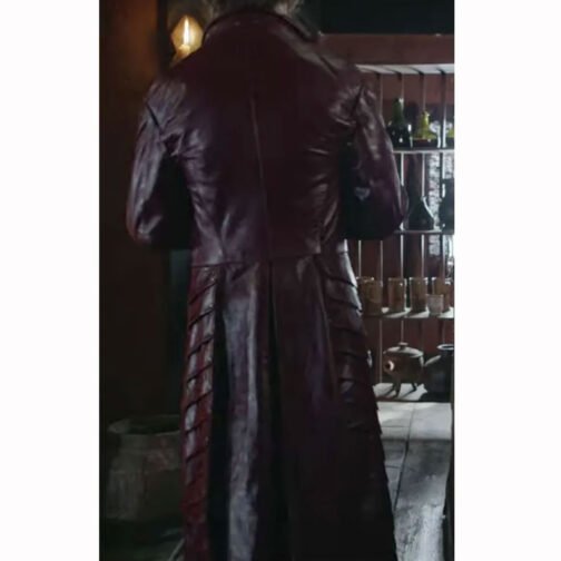 The Witcher Joey Batey Maroon Coat - Image 8