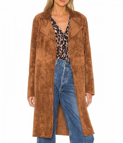 The Young and The Restless Melissa Claire Egan Suede Leather Coat - Image 4