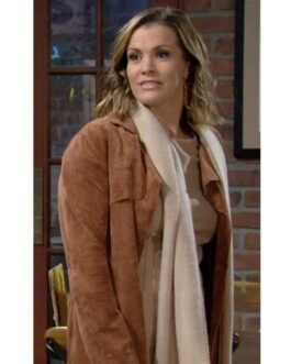 The Young and The Restless Melissa Claire Egan Suede Leather Coat