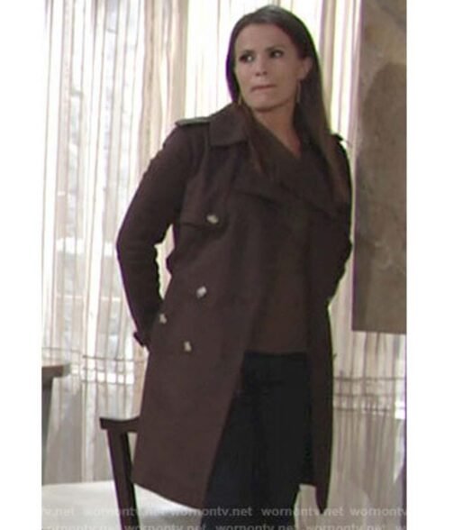 The Young and The Restless Melissa Claire Egan Brown Cotton Coat - Image 2