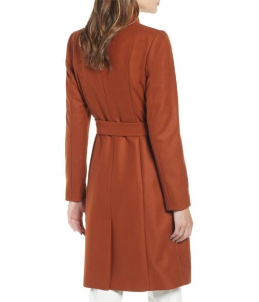 Melissa Claire Egan The Young and The Restless Brown Wrap Coat - Image 2
