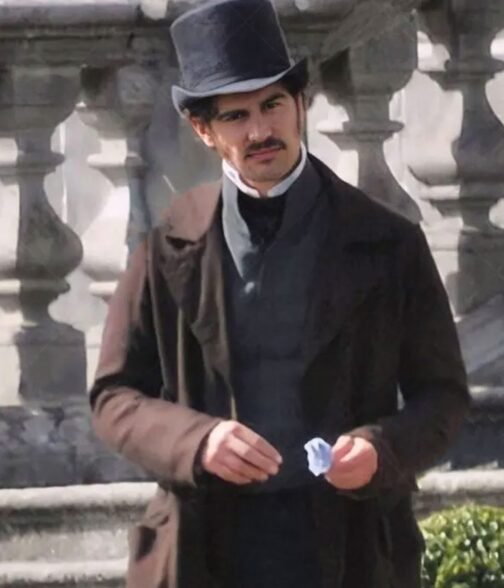 Theo James Mr. Malcolm’s List Brown Wool Coat - Image 3
