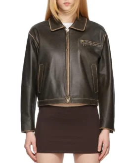 Women’s Brown Classic Biker Leather Jacket