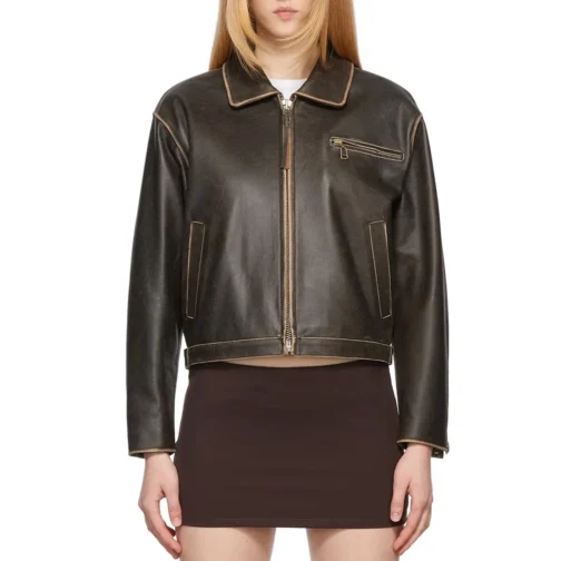 Women’s Brown Classic Biker Leather Jacket