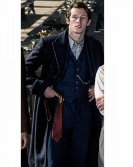 Callum Turner Fantastic Beasts The Secrets of Dumbledore Blue Wool Coat