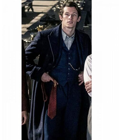 Callum Turner Fantastic Beasts The Secrets of Dumbledore Blue Wool Coat