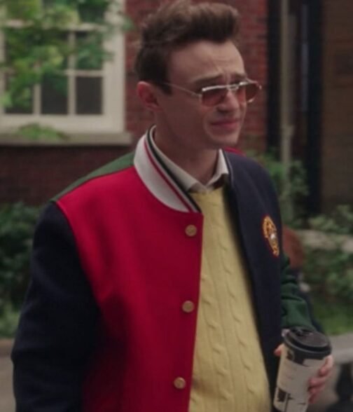 Gossip Girl Thomas Doherty Color Block Wool Jacket - Image 6