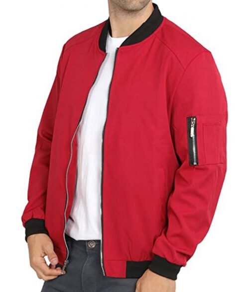 Bruce Willis Apex Bomber Red Jacket - Image 5