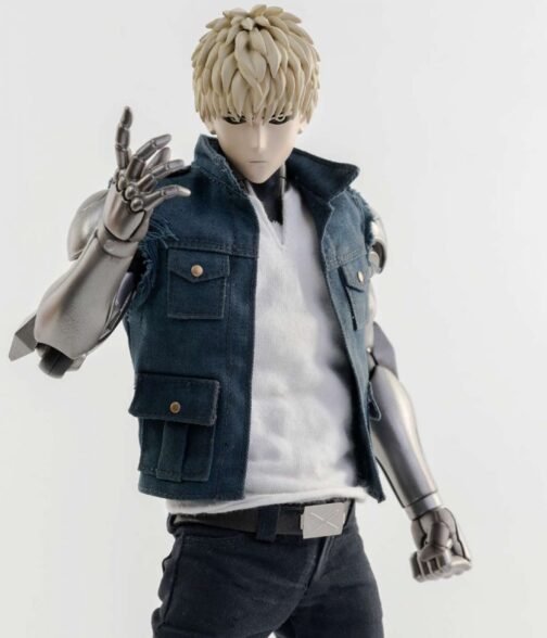 Threezero One Punch Man Blue Denim Vest - Image 3