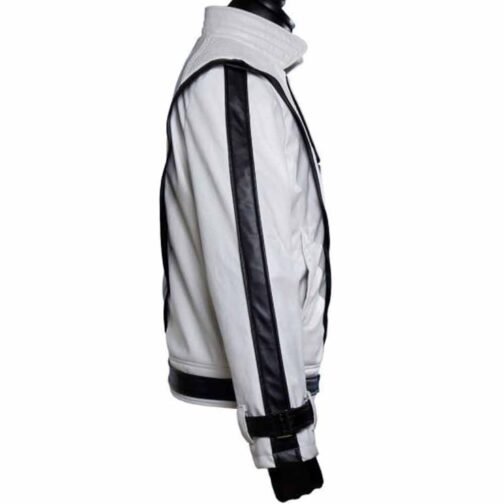 Thriller Michael Jackson White Leather Jacket - Image 5