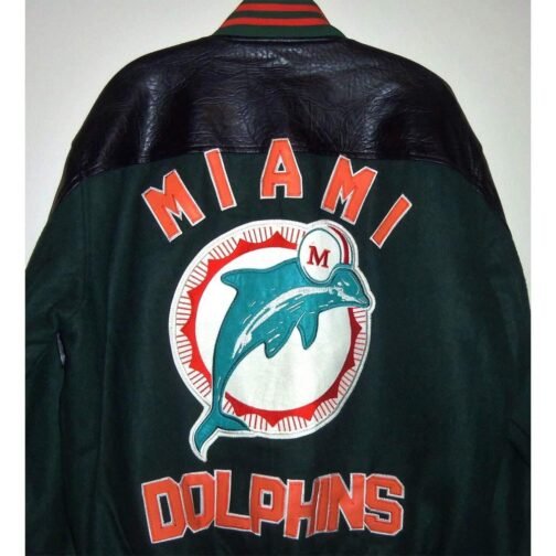Throwback Miami Dolphins 90’s Varsity Jacket - Image 4